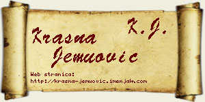 Krasna Jemuović vizit kartica